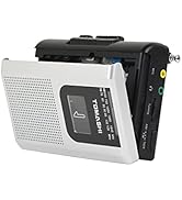 TOMASHI Cassette Player Walkman Tape Recorder FM AM Radio with Built-in Speaker,Microphone F-318B