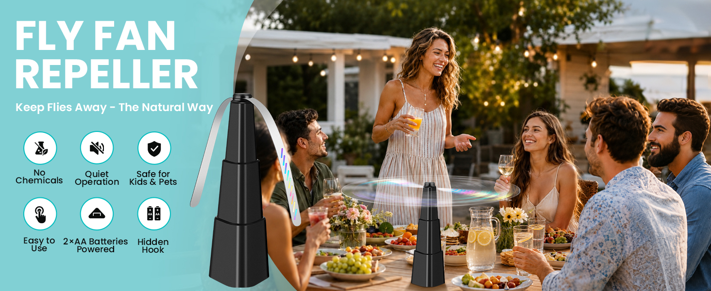 Fly fans for tables