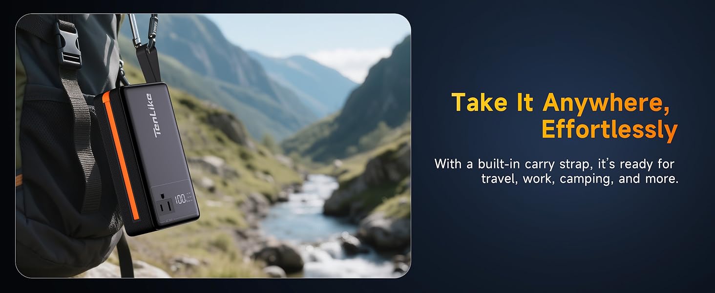 Portable Power Station 99.9Wh Power Bank for Camping Essentials Small Electric Generator