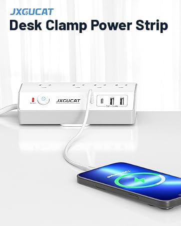 Desk Clamp Power Strip