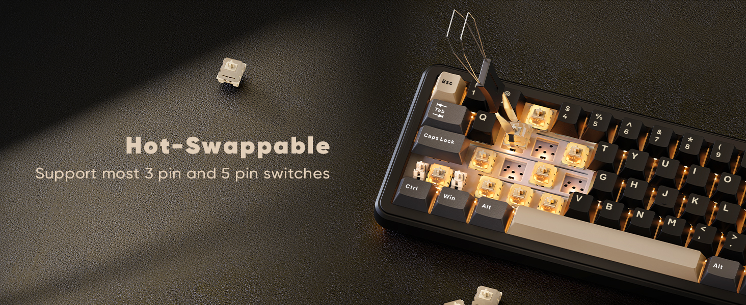 Hot swappable keyboard