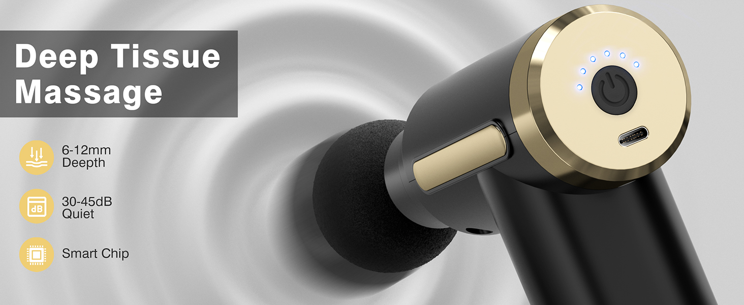 Massage Gun Deep Tissue Back Massage for Athletes for Pain Relief Percussion Massage 4 Massage Head