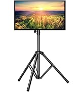 PERLESMITH TV Tripod Stand-Portable TV Stand for 23-65 Inch LED LCD OLED Flat Screen TVs-Height A...