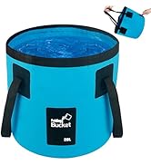 5 Gallon Collapsible Bucket with Handle, Car Wash Bucket Foldable Water Storage Container for Cam...