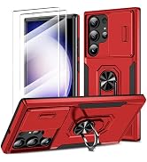 KTUOHU for Samsung Galaxy S23 Ultra Case with Slide Camera Cover &amp; 2 Screen Protector, Military G...