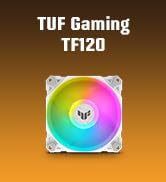 ASUS TUF Gaming TF120 ARGB White Edition Chassis Fan 3-Pin Customizable LEDs Blade, Advanced Flui...