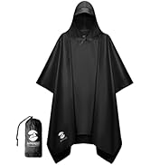 SaphiRose Hooded Rain Poncho Waterproof Raincoat Jacket for Men Women Adults