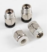 1/4" PT Male Thread 4mm Straight Pneumatic Push in Quick Fitting Connectors for PETF Tube 10Pcs