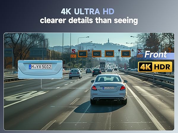 4K ULTRA HD dashcam clearer details than seeing