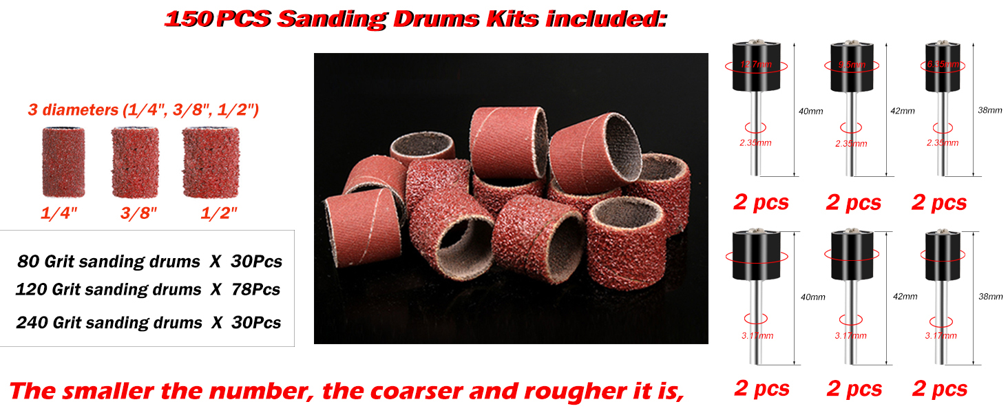 Sanding Drum Set