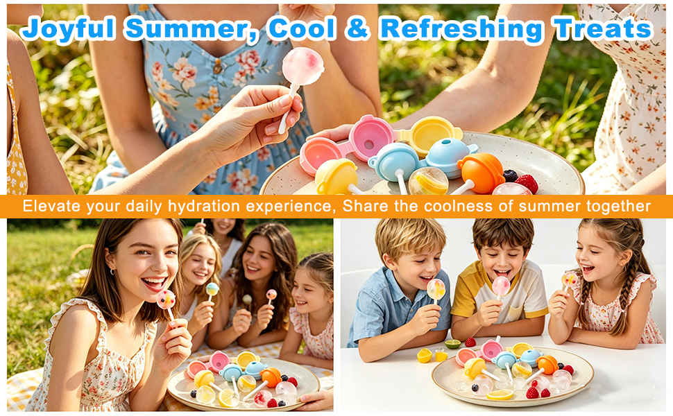 Joyful SummergCool &amp; Refreshing Treats;round sphere frozen lollipop maker