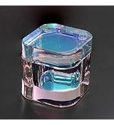 Udefineit Nails Tips Art Dappen Dish with Lid, Heavy Duty Crystal Glass Liquid Powder Dappen Mono...