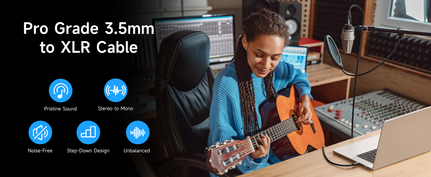 Unbalanced 3.5mm to XLR Cable