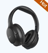 TOZO HA1 Bluetooth 5.4 Over Ear Headphones, 70H Playtime with Mic, Foldable Wireless Headset, Dee...