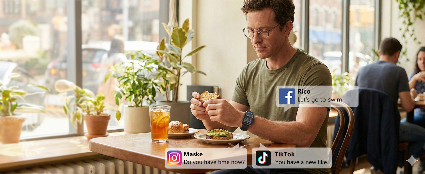 fitbit watch with message notification