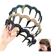 HOSYH Vintage High Skull Reversible Headband with Teeth, Fashion High Cranium Headbands, Non-slip...