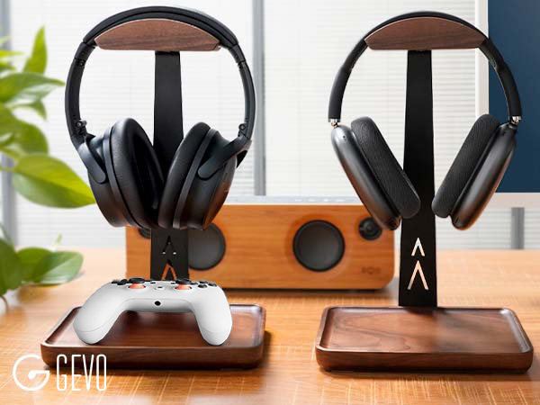 walnut headphone stand