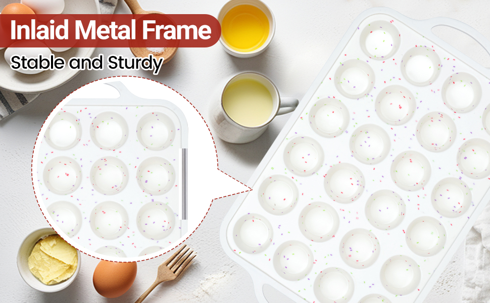 mini cupcake pan with metal frame