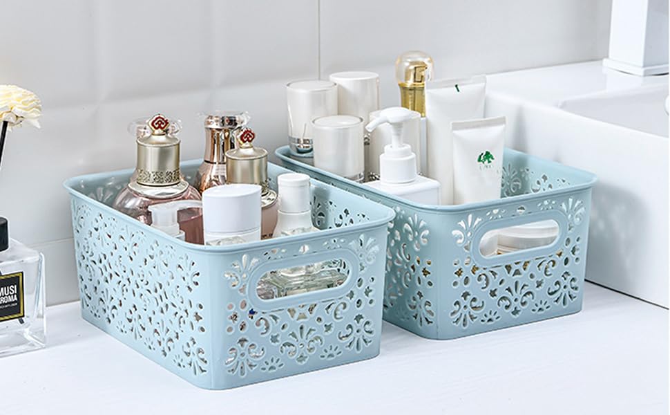 Plastic Storage Baskets with Handle