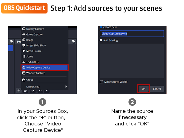 OBS Studio Quickstart : Step 1