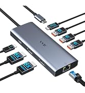 Laptop Docking Station 3 Monitors USB c hub
