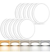 libtit 10Pack 7inch LED Flush Mount Ceiling Light, Dimmable &amp; 5Color Temperatures (3000K-6500K), ...