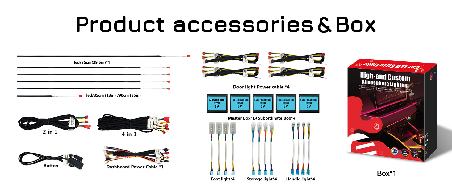 Ambient Lighting Kit Wireless Modes Acrylic Interior