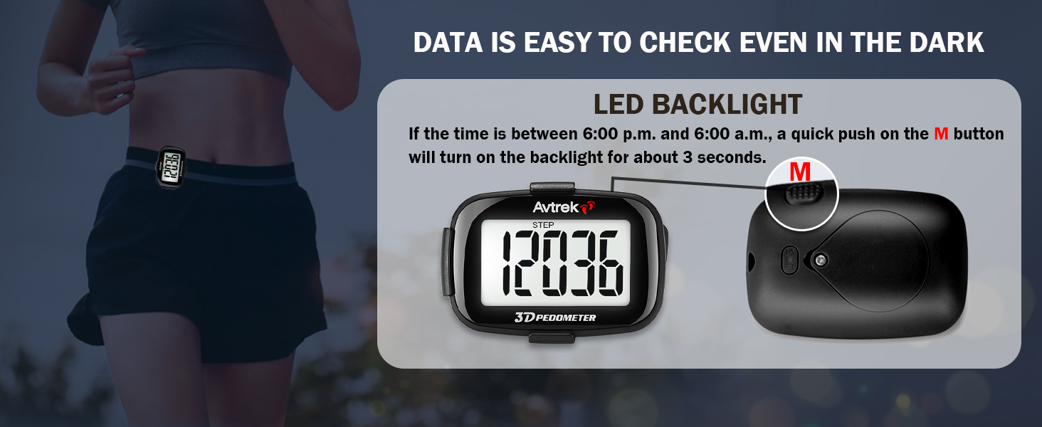 pedometer with backlight