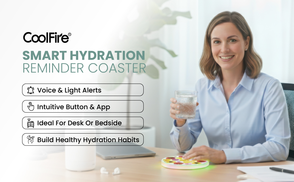 Smart Hydration Reminder Coaster