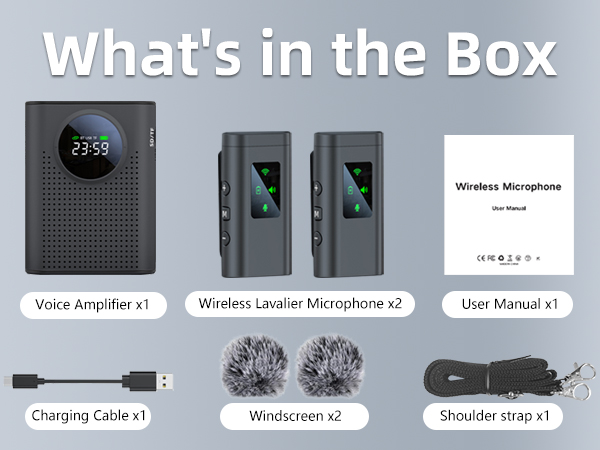 Voice Amplifier Wireless Microphone