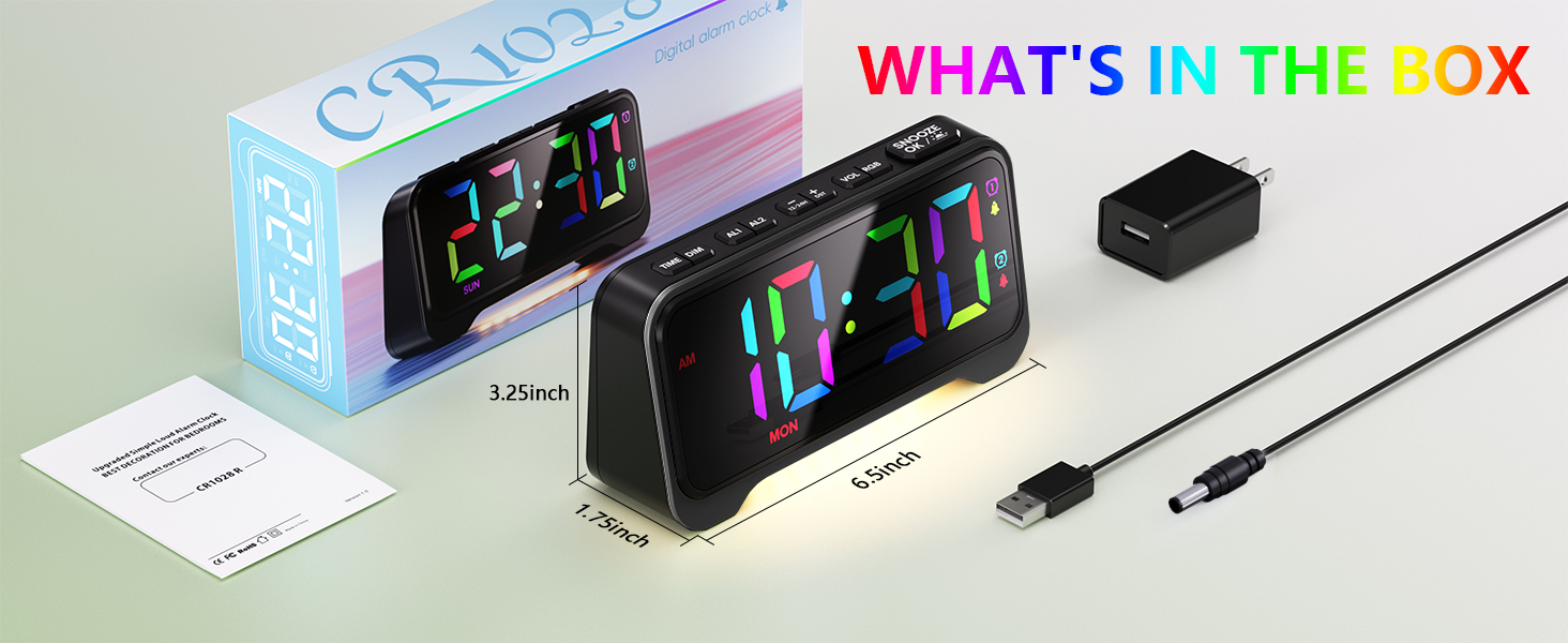 dual alarm clock package list