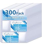 300 Pack 9 Pocket Card Sleeves Binder Sheets,Holds 5400 Cards, Clear Trading Card Sleeve Pages Pr...