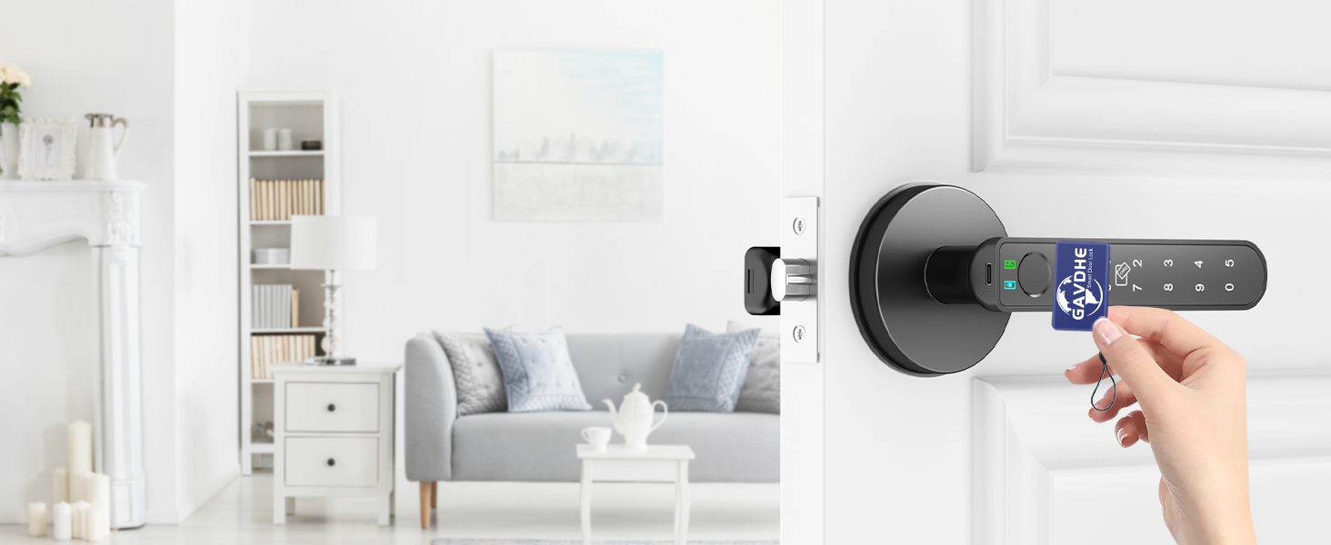 door knob fingerprint black