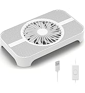 GSCOLER X3 USB Cooling Fan, 18dB Ultra-Quiet 140mm USB PC Fan with Built-in Cable &amp; One-Touch Swi...