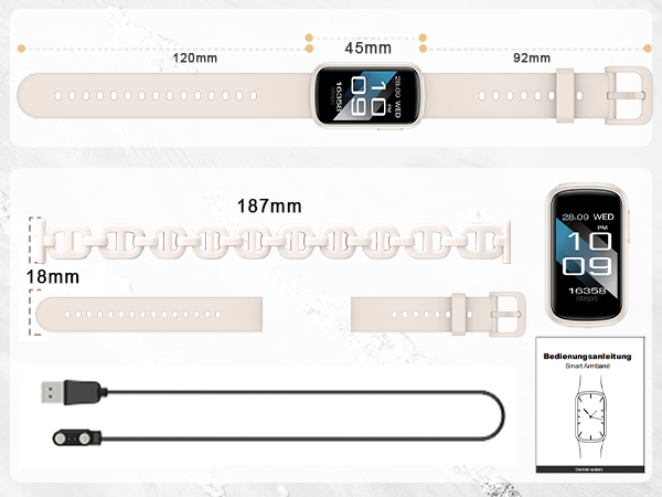 smart watch with metal band