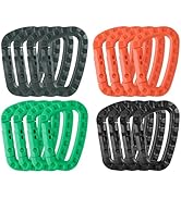 Tactical Carabiner Keychain -12/15/16 Pack Hard Polymer Carabiners D Rings Light Weight Spring Sn...