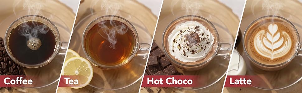coffee tea hot choco latte