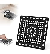Hibbent Upgraded Shower Drain Hair Catcher, Shower Drain Cover for Bathroom Floor 4" Drain, Anti-...