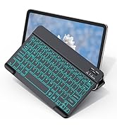XIWMIX Wireless Bluetooth Keyboard for Samsung Galaxy Tablets, 7-Color Backlit, Ultra-Slim Portab...
