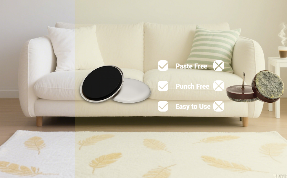  Furniture Sliders for Carpet 3-1/2"
