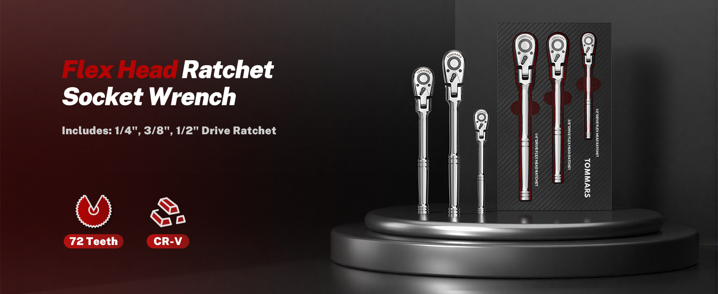 Flex Head Ratchet Wrench Set
