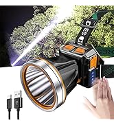 PINSAI High Power LED Headlamp Super Bright Adult Motion Sensor Headlight Spotlight Waterproof Re...