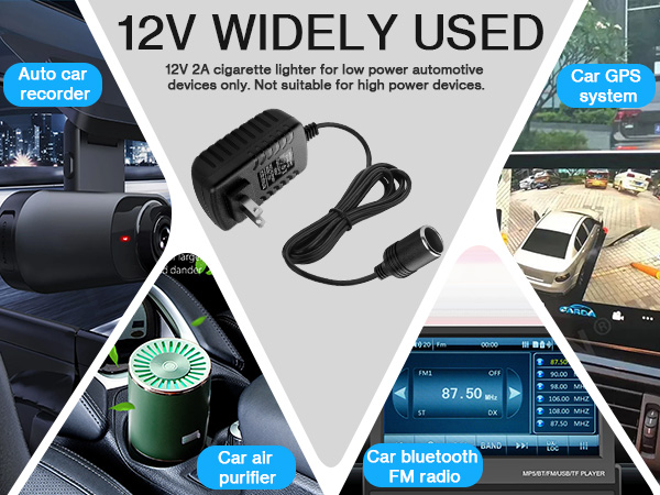 AC to DC Converter 2A 24W Car Cigarette Lighter Socket