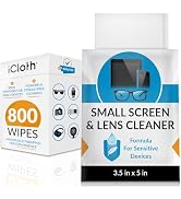 iCloth Lens Cleaning Wipes [5 x 3.5 Inches] Safe for All Screens, Electronics &amp; Glasses. Streak &amp;...