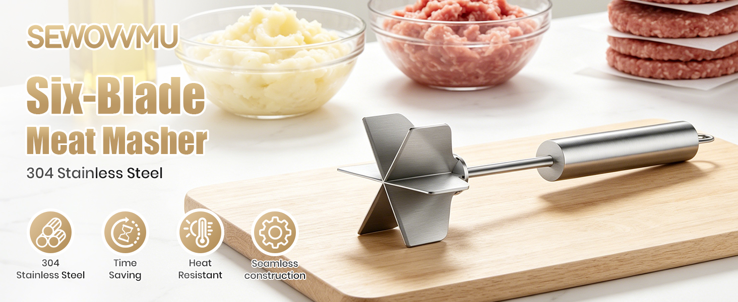 stainless steel meat masher