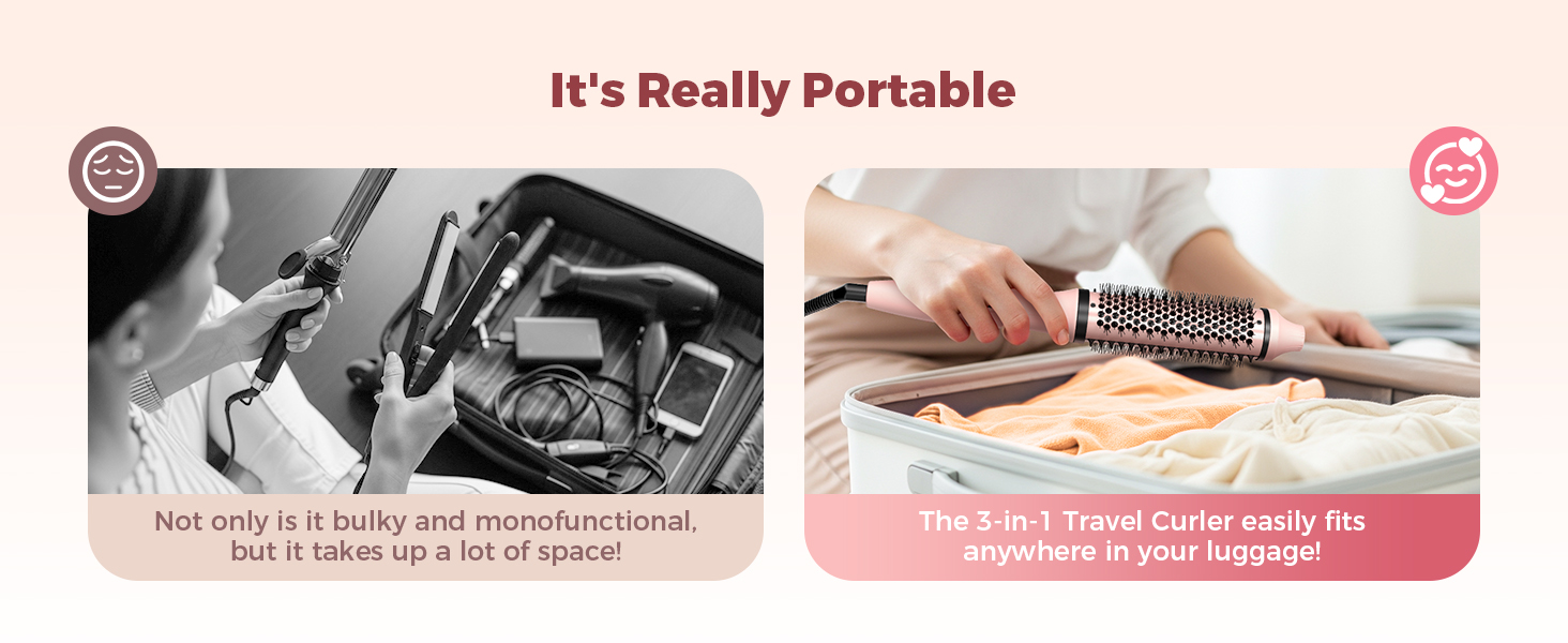 Travel Thermal Round Brush