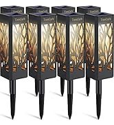 TomCare Solar Lights Outdoor Upgraded Bright Solar Pathway Lights Bigger Size Decorative Solar Ga...