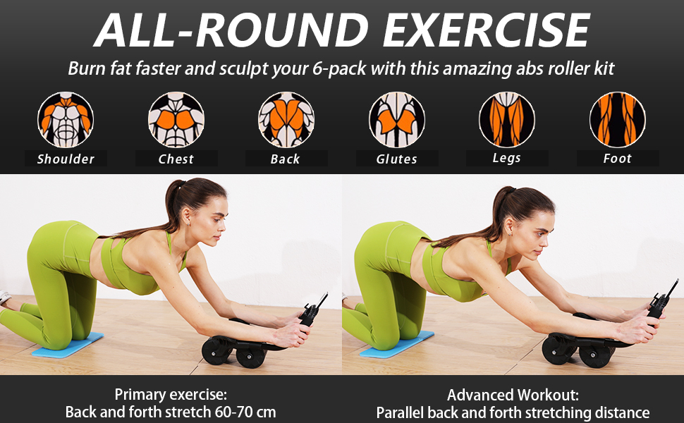 ab wheel roller with elbow support