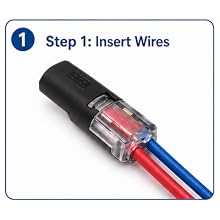 insert wires into quick connector