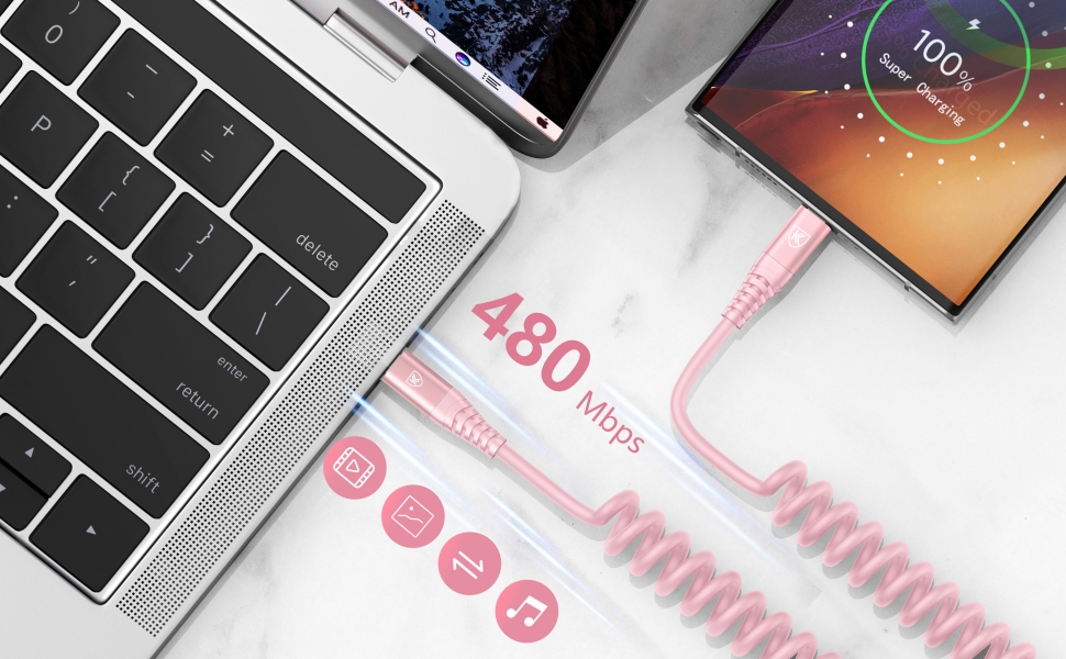 USB C to Type C Charge Cord